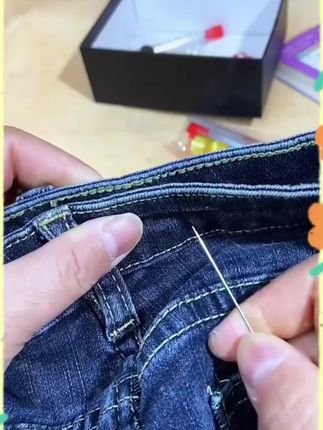 姥姥不外传的破洞缝补针法,好看又实用#针线活不错 #针线活每天更新 #爱手工爱生活 #针线活儿 #手工