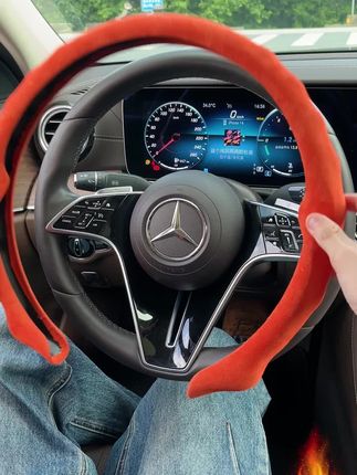 轻薄5D麂皮绒翻毛方向盘保护套卡式无损安装吸汗透气防滑耐磨透气