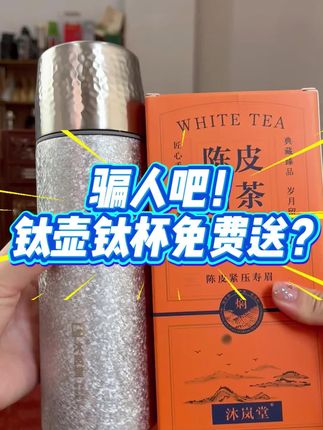 自然甜润的陈皮白茶,送钛焖壶和钛杯,只要两位数,支持试喝!好喝还对自己好!#陈皮白茶#柑香陈皮白茶