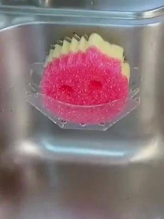 这款洗碗海绵洗碗神器,洗碗不伤手