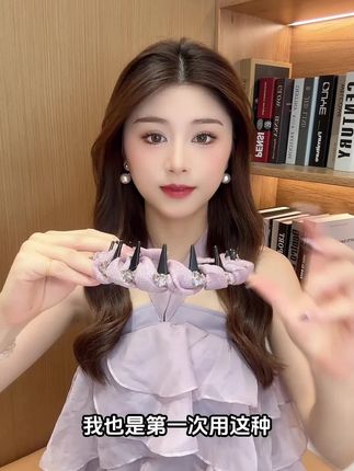 网纱水钻波浪发箍女外出蓬松高颅顶头箍洗脸压发带齿防滑发卡发饰