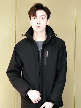 冲锋衣户外两件套,加绒内胆潮牌外套,可拆卸三合一男女同款登山服!