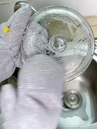 冬天洗碗,就用这个加厚耐磨防烫洗碗手套,手不湿还不冷#钢丝洗碗手套 #洗碗手套 #洗碗神器