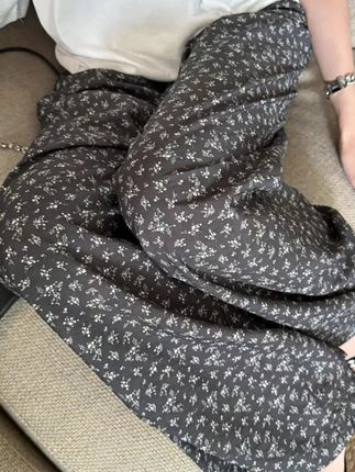 这版型巨爱!慵懒碎花裤女夏季2025百搭凉感宽松抽绳休闲裤长裤新