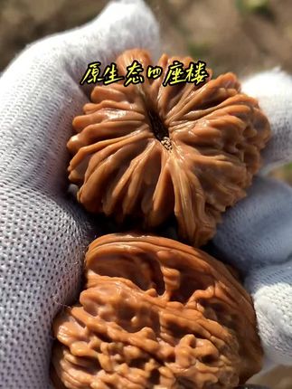 四座楼核桃文玩核桃原皮精对收藏级精品高货手捻核桃精品文玩核桃盘玩四座楼狮子头官帽核桃苹果园核桃