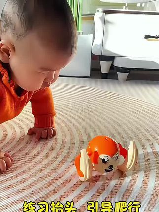 儿童婴儿宝宝玩具有声会动翻滚猴子益智早教电动趣味声光抬头爬行