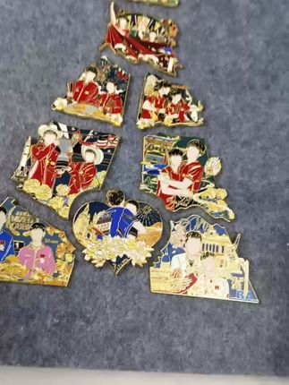 步步生花莎头pin莎头组合周边限定pin全套金属徽章胸针挂件送朋友