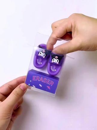 是谁还没有这么可爱的拖鞋橡皮擦,不仅擦的干净而且还没碎屑#橡皮擦 #拖鞋橡皮擦 #创意橡皮擦 #文具