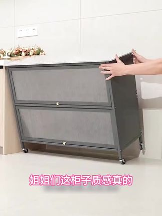 岩板厨房置物架收纳储物柜落地多层家用多功能餐边橱柜子