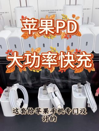 【新人福利】适用苹果60瓦50瓦快速充电器头PD数据线1214快充线不伤机