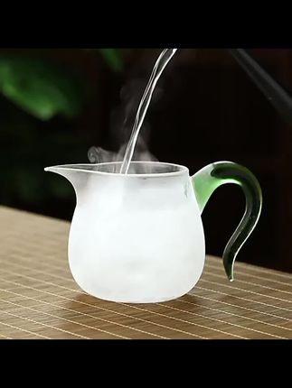 功夫茶具大肚公道杯耐热高硼硅玻璃加厚耐高温公杯茶漏过滤分茶器