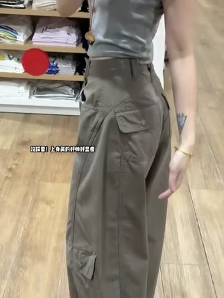 复古党锁死!工装阔腿质感硬朗,遮胯显直,穿著松弛有腔调~