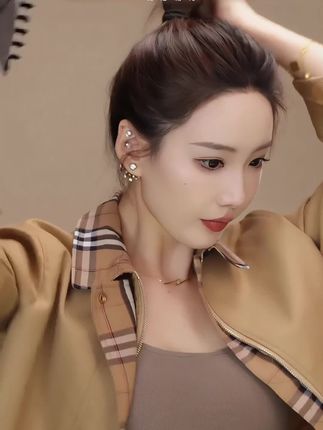 豹纹三角夹