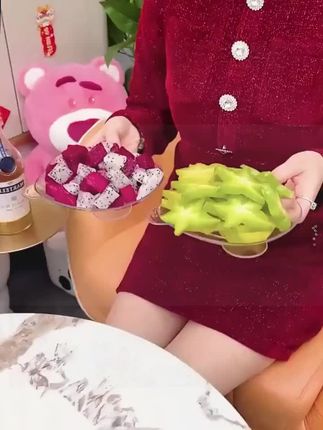 一次性水果叉竹节纹加厚多功能家用透明蛋糕叉透明塑料点心叉子