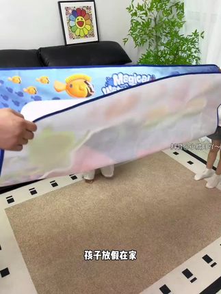 这是什么神仙玩具?用清水就能随意涂鸦!不脏手和衣服太解放老母亲了快让你家宝宝也尽情享受涂鸦!#益智玩具 #水画毯