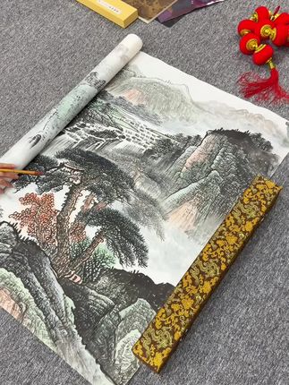 大展鸿图 大尺幅 八尺山水国画作品 #手绘#挂画 #书画 #国画 #字画
