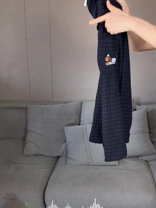 这是我穿过最好看的睡衣!软乎乎的面料,穿上就爱上了!!#睡衣家居服 #格子控 #睡衣套装 #柔软亲肤 #超便宜超划算