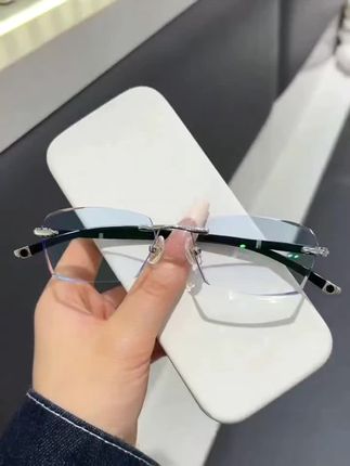 超轻钻石切边无框防蓝光近视眼镜,戴上就是美呆了!