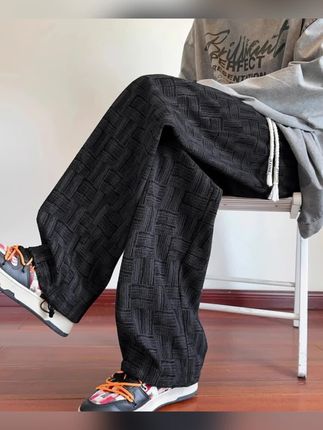 仓石一树直筒裤男士男生秋冬款2025年新款运动卫裤时尚休闲裤
