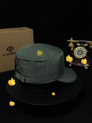 路瓦帽子男春秋四季防水速干平顶帽中年韩版鸭舌帽后封口调节收缩