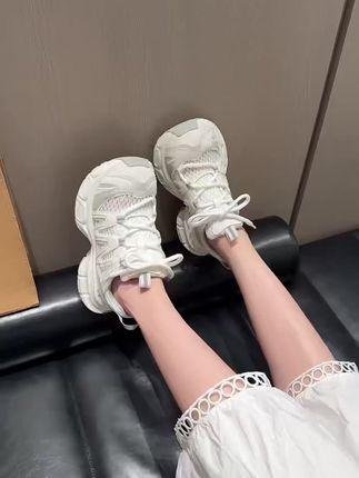 休闲厚底老爹鞋女透气网面时尚运动鞋