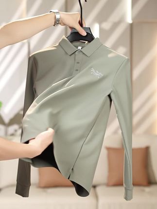 【奥特莱斯】品牌正品刺绣鸟夏季长袖T恤男高端商务休闲polo衫
