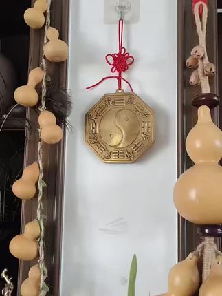 纯铜八卦镜家用门口挂件八卦凸镜凹镜阴阳太极八卦镜大门饰品