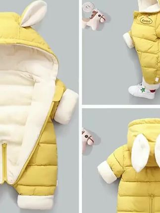 新款婴幼儿外出服加绒加厚连体衣宝宝秋冬季棉服可爱爬爬服保暖#连体衣 #加厚连体衣 #爬爬服#宝宝棉服#棉服推荐