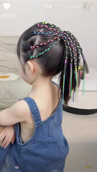 30根装儿童编发彩绳丝带脏脏辫编发头饰
