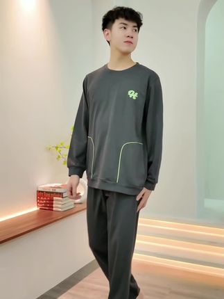 舒适运动男士纯棉睡衣,舒适透气,穿上它,你就是男神!