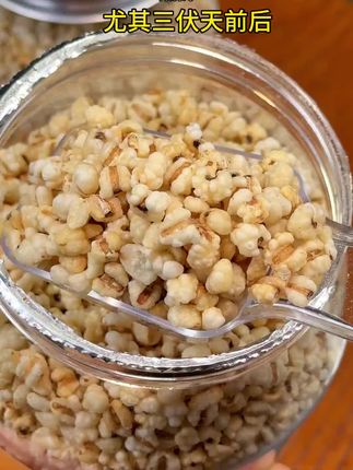 柴火炒薏仁你知道吗?三伏前后正是吃它的好时候,酥脆可口,入口谷物清香,打开就能吃,没吃过的赶快试试吧~#薏仁