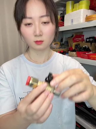 铜阀体前轮刹车开关挂车前方向轮断气阀甩挂开关大货车堵分泵开关#前轮开关 #分泵开关
