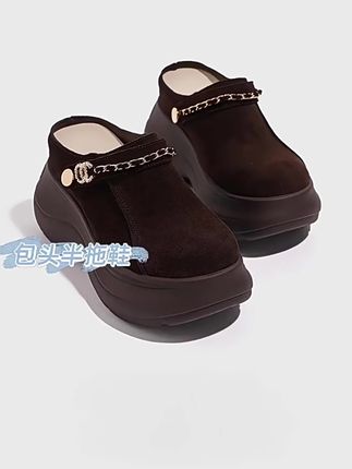 厚底增高10CM勃肯拖鞋女2025早秋休闲鞋