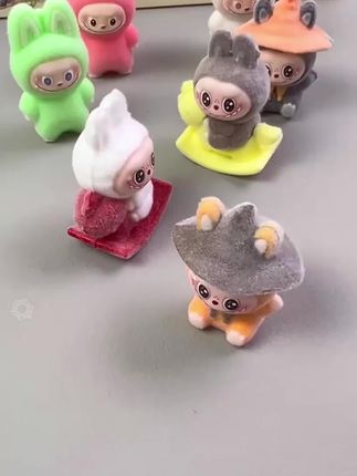 啦布布毛绒公仔12入啦布布洞洞乐小朋友玩具潮玩LAbubu啦布布2025新款玩偶