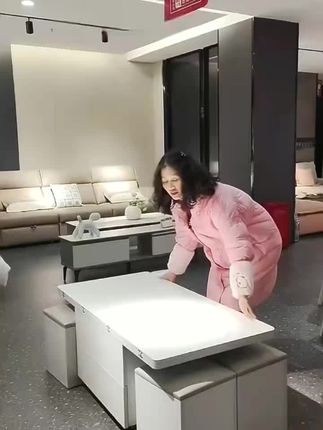 全实木智能移动茶几茶桌茶台一整套边几小户型升降折叠可移动边几
