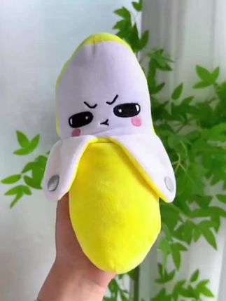 哈哈哈哈有了这个香蕉打他就不需要理由了#玩个很新的东西 #解压玩具 #毛绒公仔 #阔爱炸了