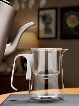 2025新款飘逸杯泡茶壶玻璃内胆高端茶具茶水分离杯泡茶神器