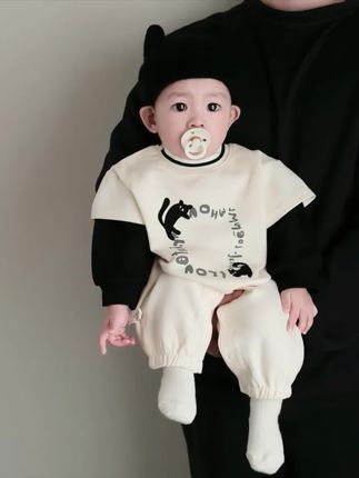 MK&UR.BV婴幼儿秋装衣服超萌可爱男宝宝连体衣秋季小月龄哈衣爬服.