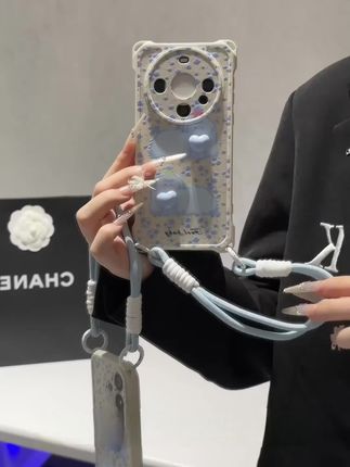 蓝碎花小狗挂绳壳杀疯啦!