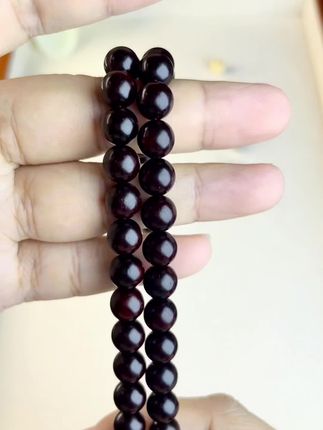 腕间珠串·心归宁静:阿呆小叶紫檀老料108颗藏式念珠手串