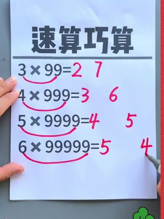 小学数学速算提分36计 解题技巧数学速算思维举一反三巧算练习#速算#提分#小学
