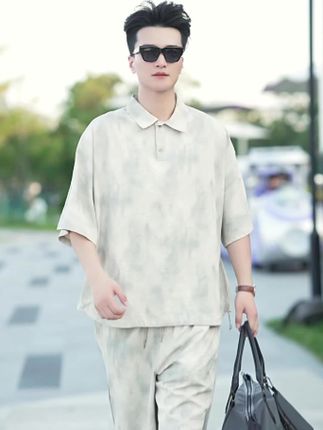男士夏季凉感透气套装,舒适透气,穿出去倍有面子!#夏季套装#男士穿搭