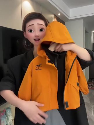 儿童冲锋衣外套户外休闲男童春秋冬新款加厚保暖女童风衣三合一#潮童穿搭 #儿童冲锋衣三合一