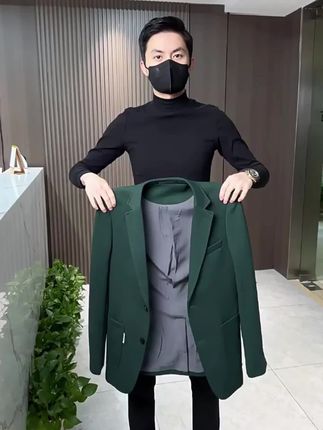 NYING西装夹克男士2025秋季商务帅气套装时尚潮新款高端男士