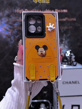 【opporeno8pro等系列手机壳】好可爱的波点米奇挂绳壳壳呀,自带挂绳出门逛街手拎也很方便