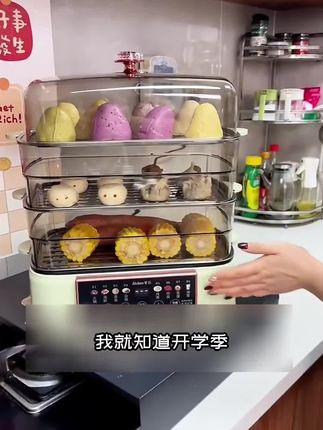 【蒸鱼神器】家用大容量智能电蒸锅,不锈钢,蒸煮涮炖样样行!