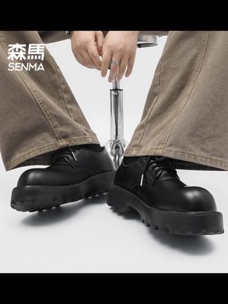 森马男鞋新款男士厚底皮鞋复古英伦风小众时尚百搭cleanfit德比鞋