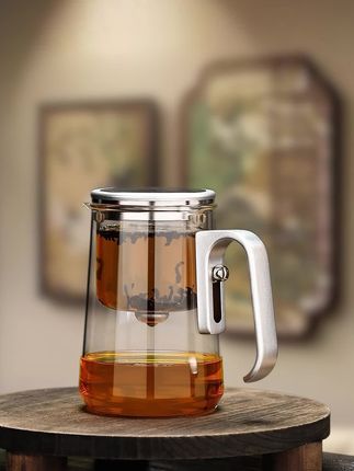 2025新款磁吸设计茶水分离玻璃飘逸杯!