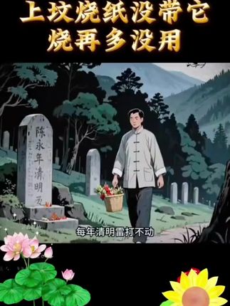 上 坟烧 纸一定要带它,不然烧再多也是白搭!#传统文化 #祭 祀