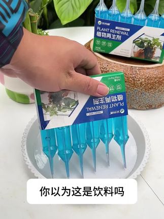 一次使用长久释放养分!家里的植物黄叶掉叶长势不好!就用植物再生剂!